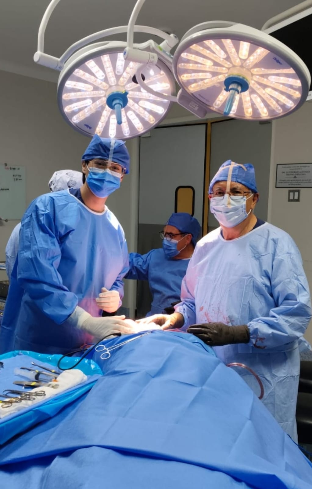 Neurosurgical procedure in an operating room